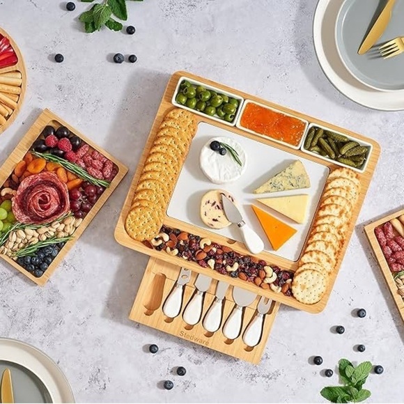 STEDWARE HOLIDAY Charcuterie + Cheese Board Set New in Box FALL CHARCUTERIE - Picture 10 of 12